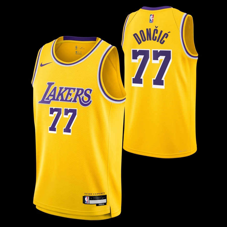 Unisex Los Angeles Lakers Luka Dončić Nike Gold Swingman Jersey - Icon Edition - Ujersey