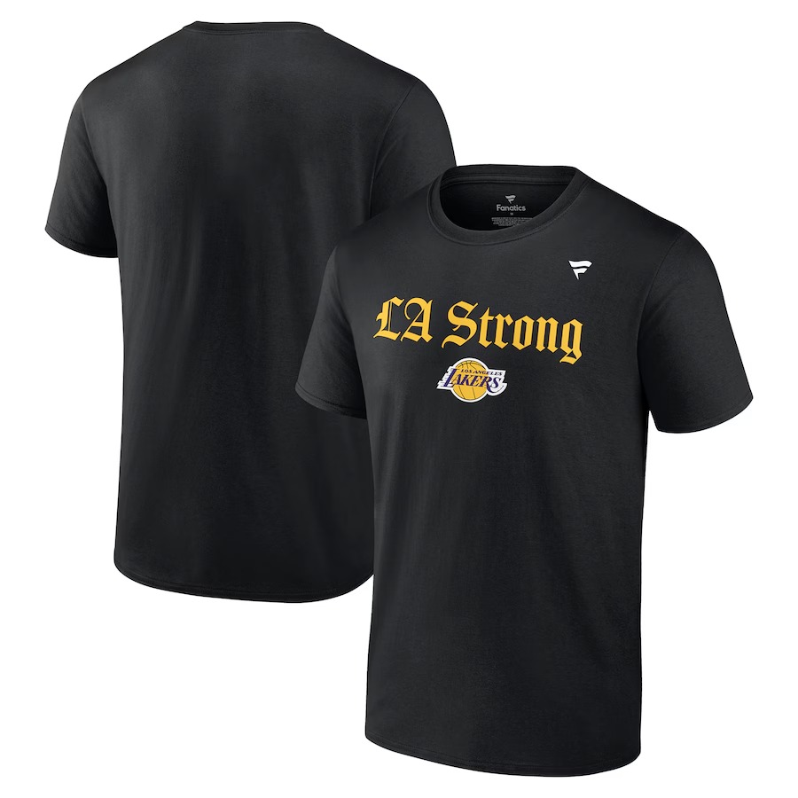 Unisex Los Angeles Lakers Fanatics Black LA Strong T-Shirt - Ujersey