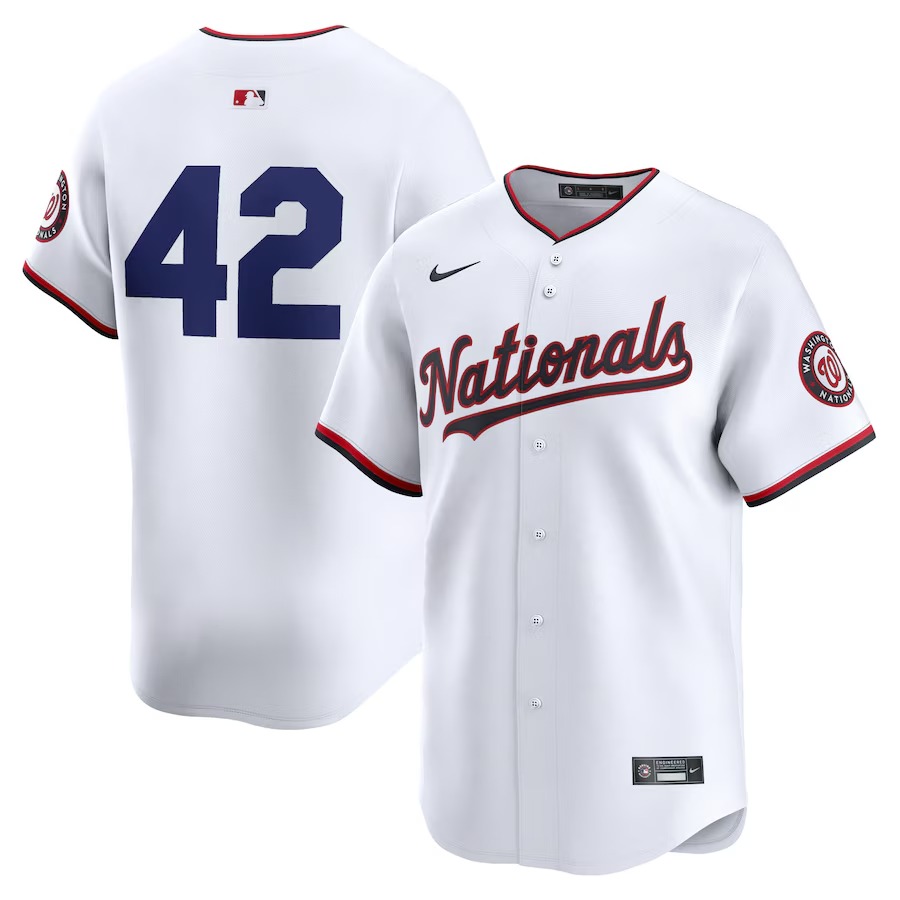 Men's Washington Nationals  Nike White 2024 Jackie Robinson Day Home Limited Jersey - Ujersey