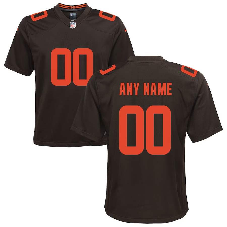 Youth Cleveland Browns Nike Brown Alternate Custom Game Jersey - Ujersey