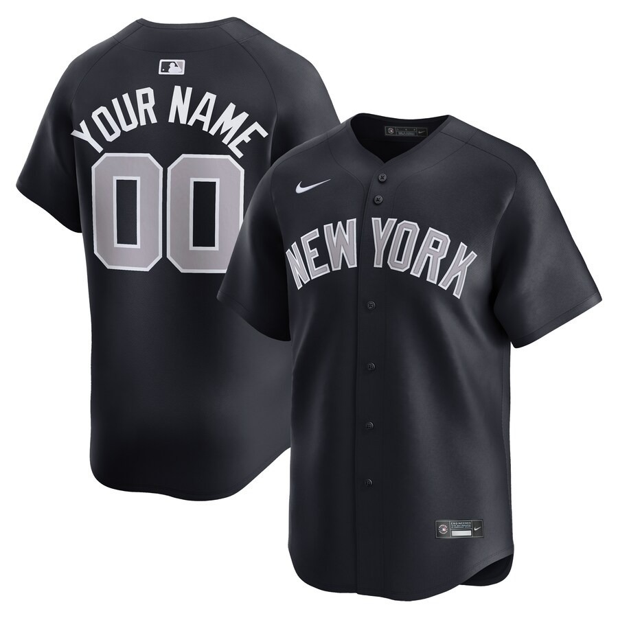 Men's New York Yankees  Nike Navy  Alternate Limited Custom Jersey - Ujersey