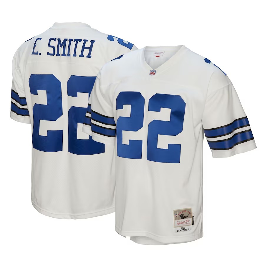 Youth Dallas Cowboys Emmitt Smith Mitchell & Ness White Retired Player Legacy Jersey - Ujersey