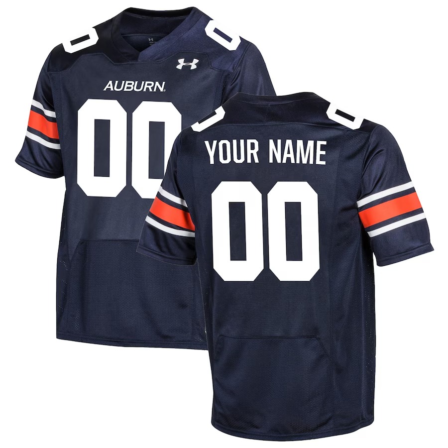 Auburn Tigers Under Armour Replica Custom Jersey - Navy - Ujersey
