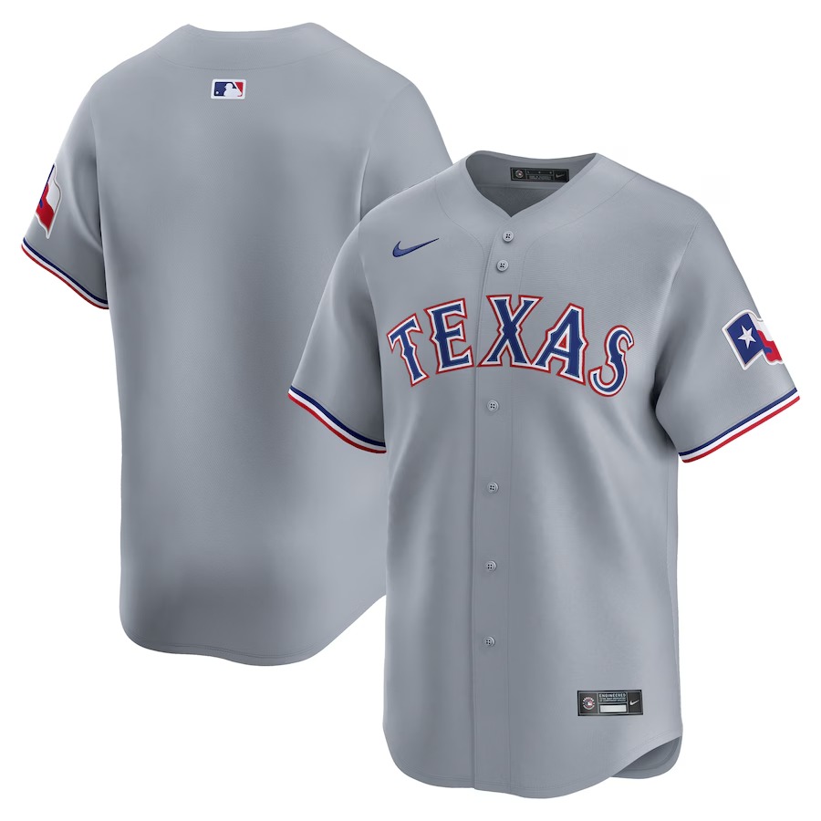 Men's Texas Rangers Nike Gray Road Limited Jersey - Ujersey