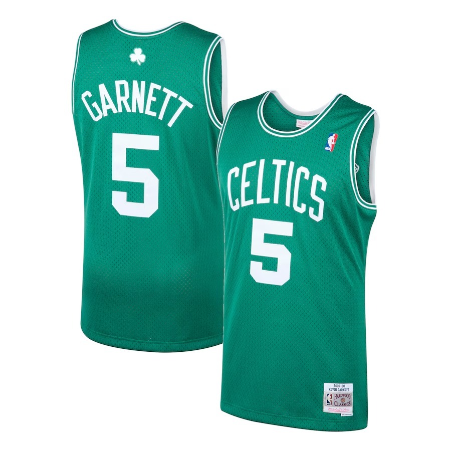 Men's Boston Celtics Kevin Garnett Mitchell & Ness Kelly Green 2001/02 Hardwood Classics Swingman Jersey - Ujersey
