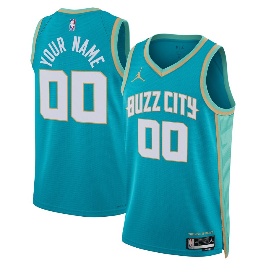 Unisex Charlotte Hornets  Jordan Brand Teal 2023/24 Custom Swingman Jersey - City Edition - Ujersey