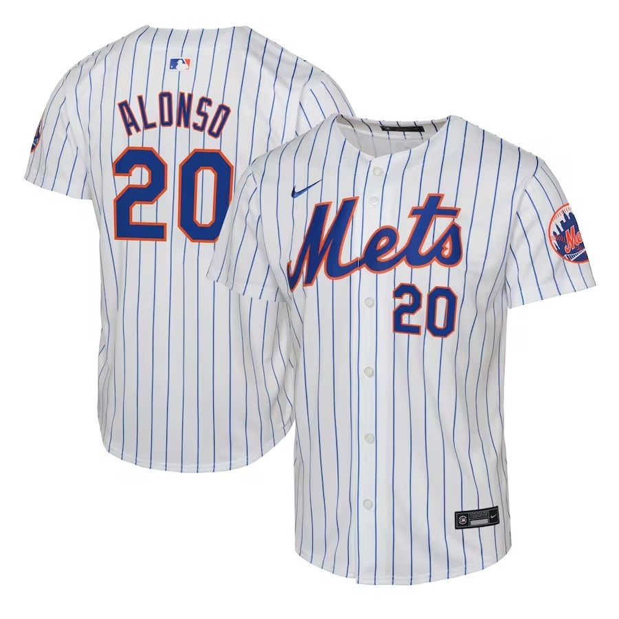 Youth New York Mets Pete Alonso Nike White Limited Player Jersey - Ujersey