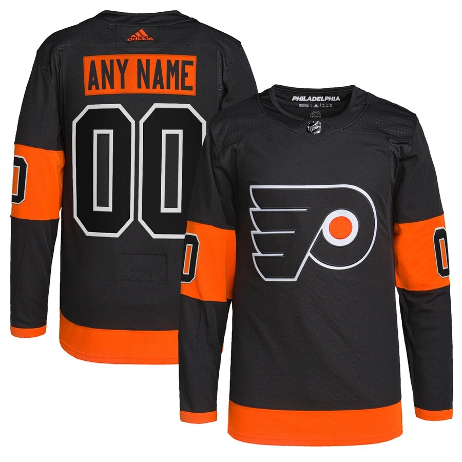 Men's Philadelphia Flyers adidas Black Alternate Primegreen Authentic Pro Custom Jersey - Ujersey
