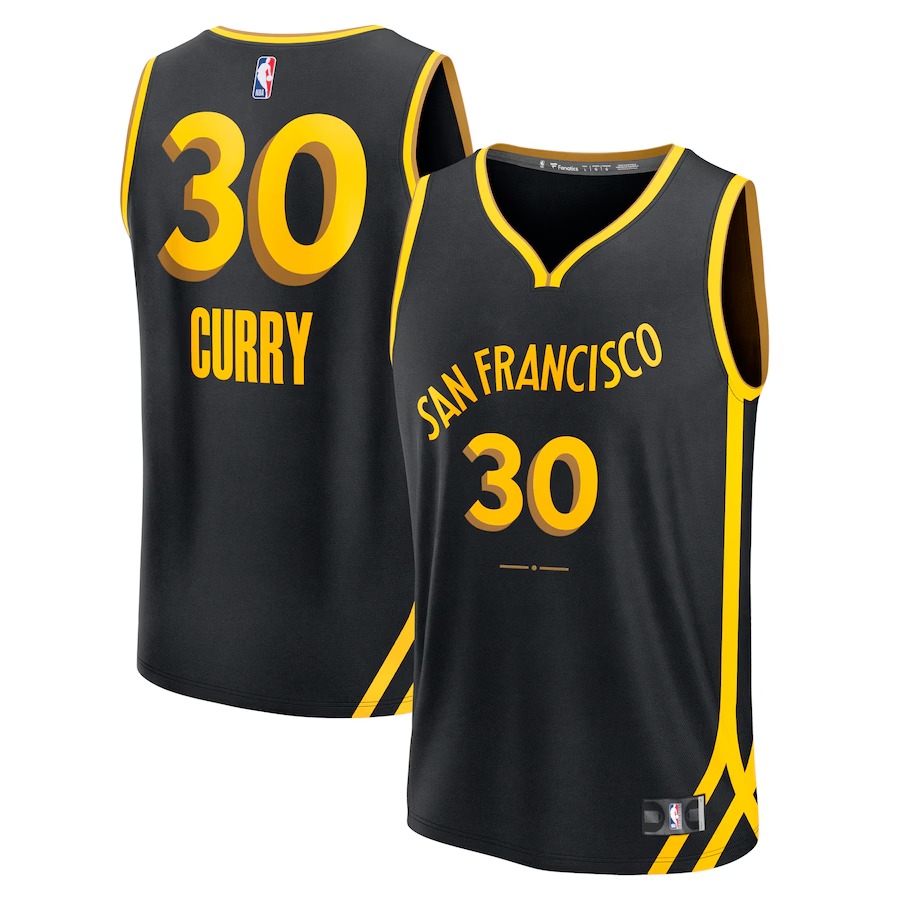 Men's Golden State Warriors Stephen Curry Fanatics Black Fast Break Jersey - City Edition - Ujersey