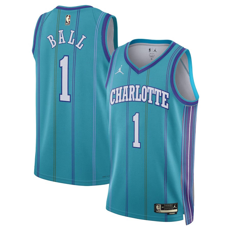 Unisex Charlotte Hornets LaMelo Ball Jordan Brand Teal 2023/24 Swingman Replica Jersey - Classic Edition - Ujersey