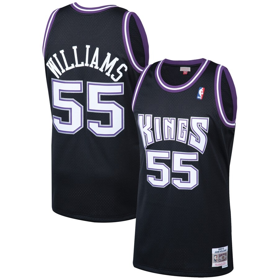Men's Sacramento Kings Jason Williams Mitchell & Ness Black 2000/01 Hardwood Classics Swingman Jersey - Ujersey