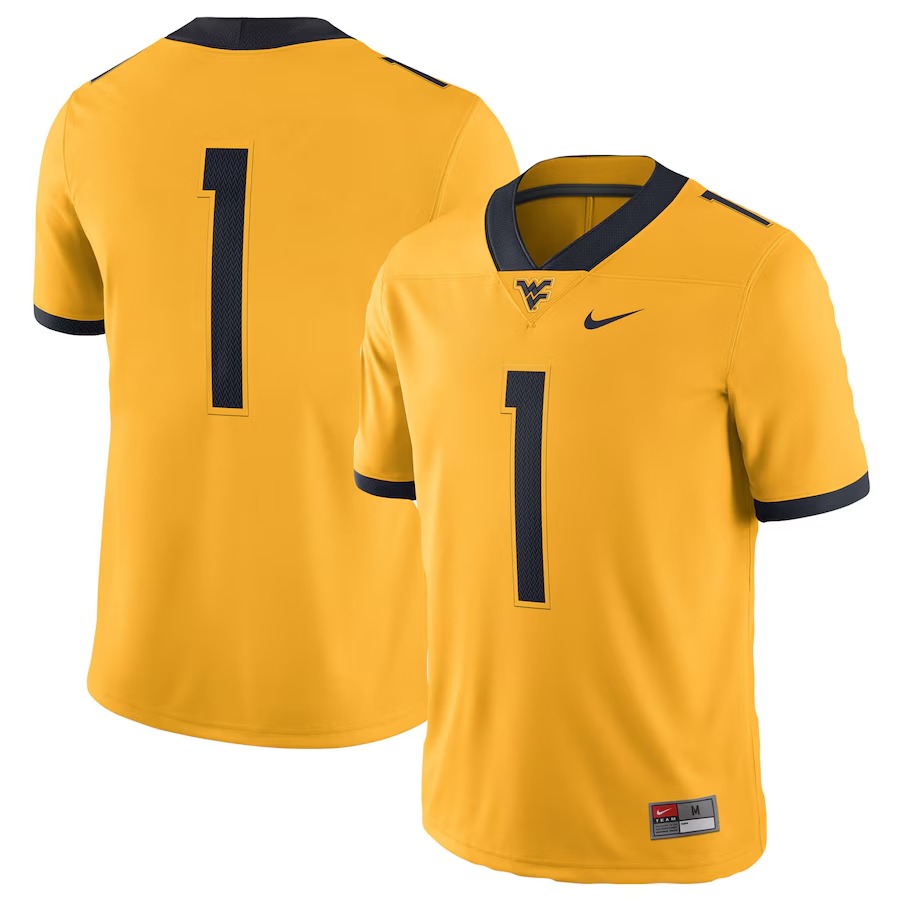 West Virginia Mountaineers Nike Alternate Game Jersey - Gold - Ujersey