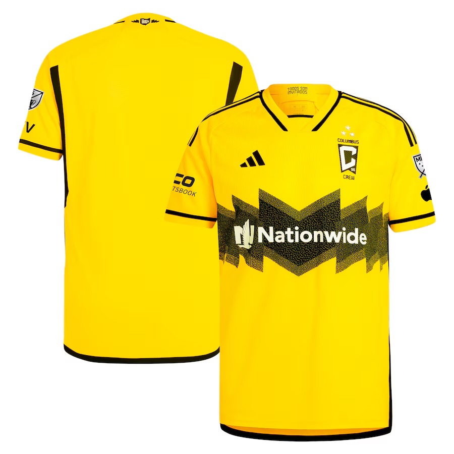 Men's Columbus Crew  adidas Yellow 2024 The Home Kit Authentic Jersey - Ujersey