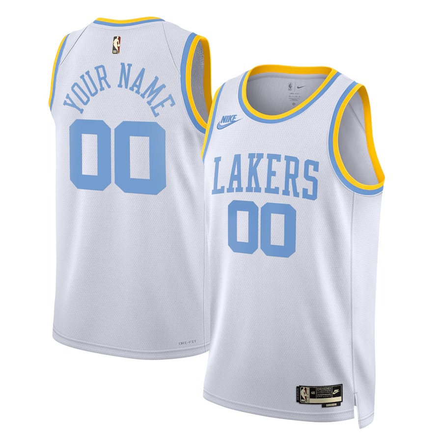 Unisex Los Angeles Lakers Nike White 2022/23 Custom Swingman Jersey - Classic Edition - Ujersey