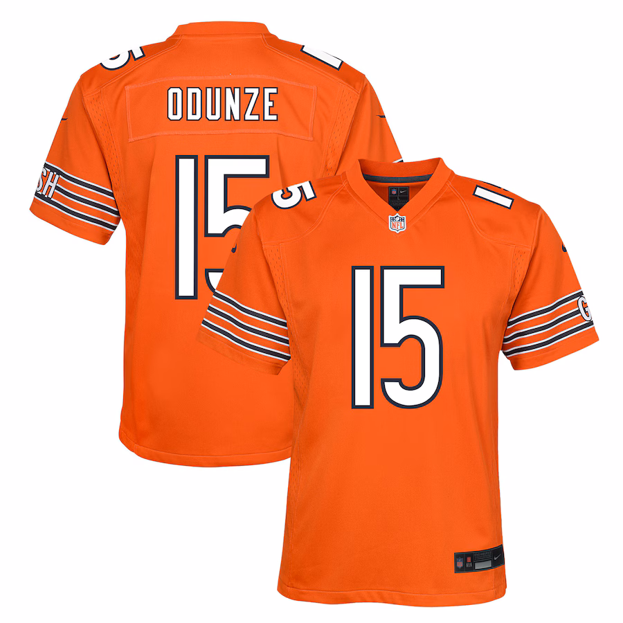 Youth Chicago Bears Rome Odunze Nike Orange Game Jersey - Ujersey