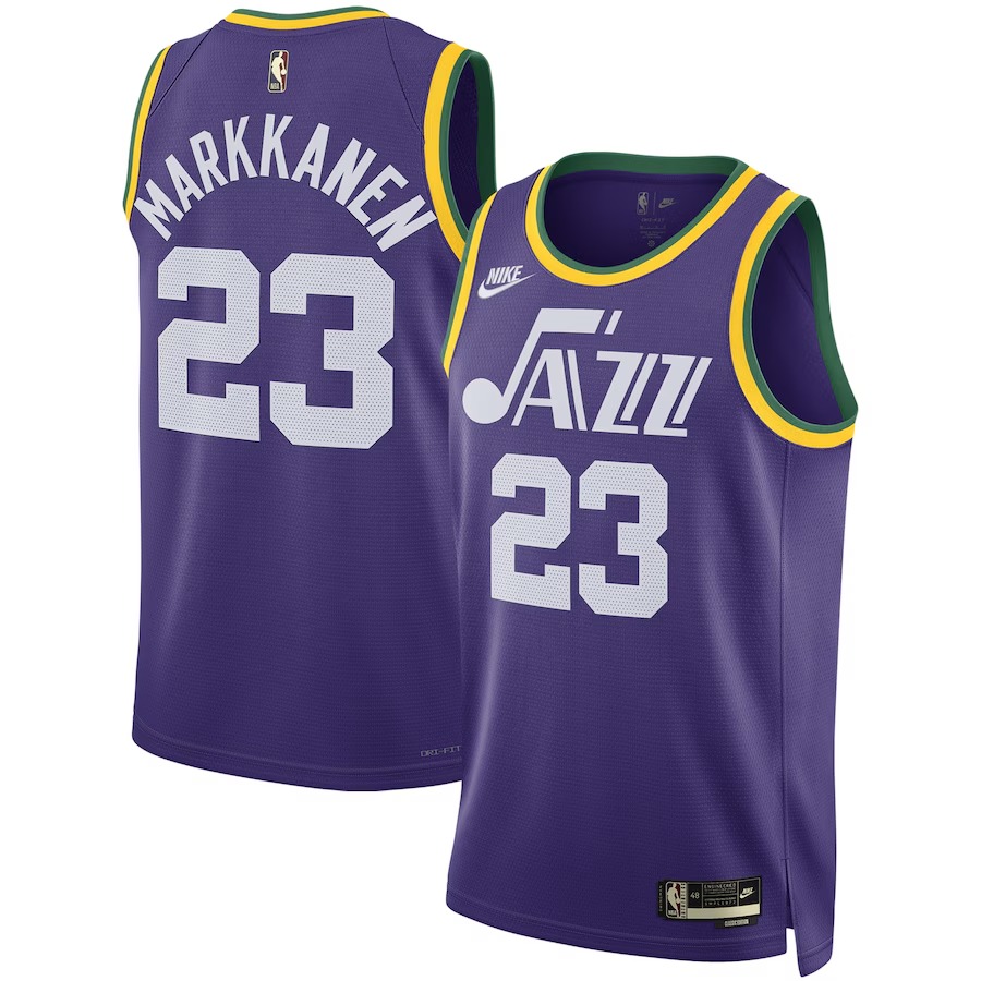 Unisex Utah Jazz Lauri Markkanen Nike Purple 2023/24 Swingman Replica Jersey - Classic Edition - Ujersey