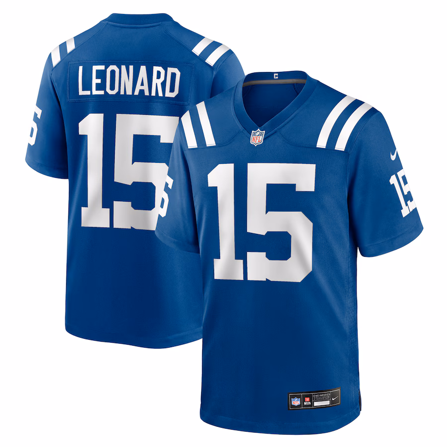 Men's Indianapolis Colts Riley Leonard Nike Royal Team Game Jersey - Ujersey