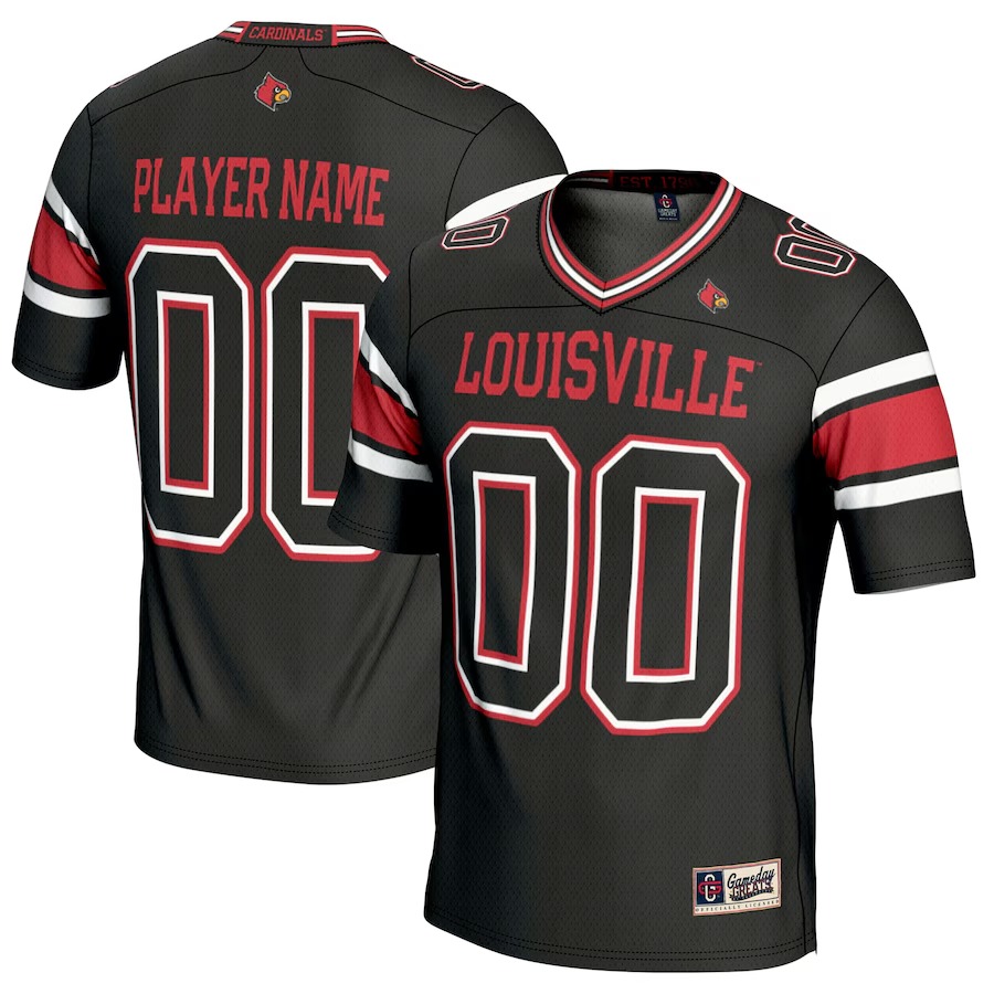 Louisville Cardinals GameDay Greats NIL Pick-A-Player Football Jersey - Black - Ujersey