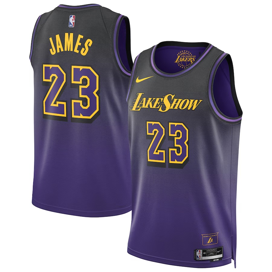 Unisex Los Angeles Lakers LeBron James Nike Purple 2024/25 Swingman Player Jersey - City Edition - Ujersey