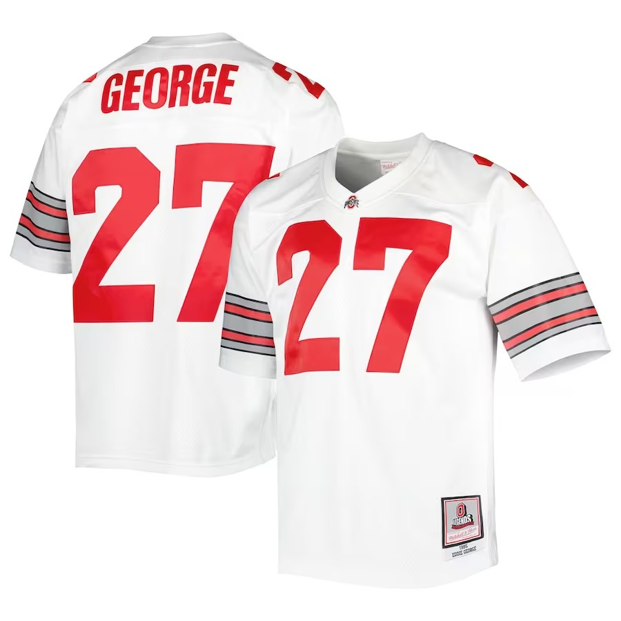 Eddie George Ohio State Buckeyes Mitchell & Ness Authentic Jersey - White - Ujersey