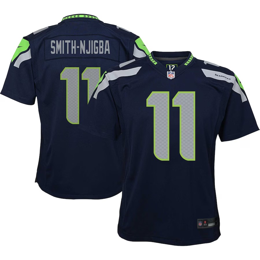 Youth Seattle Seahawks Jaxon Smith-Njigba Nike Navy Game Jersey - Ujersey