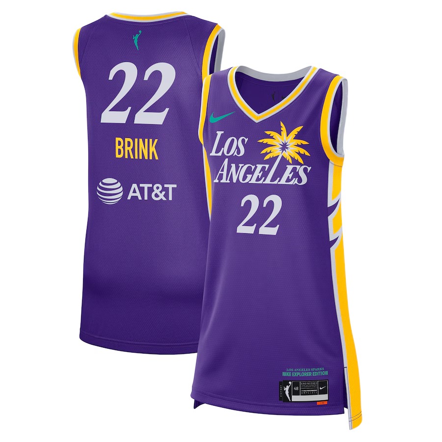 Unisex Los Angeles Sparks Cameron Brink Nike Purple Explorer Edition Victory Player Jersey - Ujersey