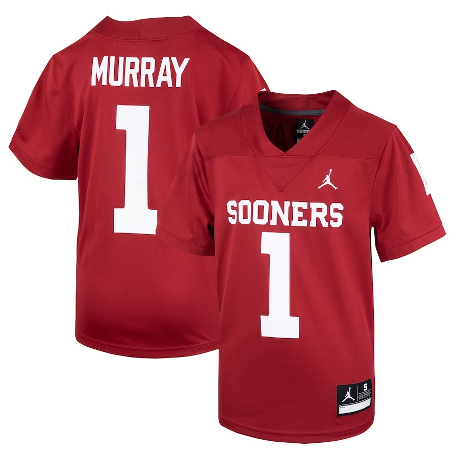 Kyler Murray Oklahoma Sooners Jordan Brand Youth Untouchable Replica Jersey - Crimson - Ujersey