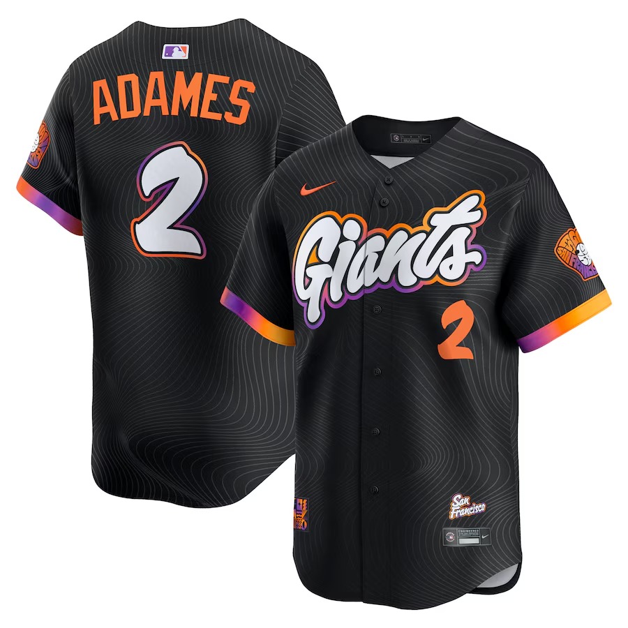 Men's San Francisco Giants Willy Adames Nike Black 2025 City Connect Limited Jersey - Ujersey