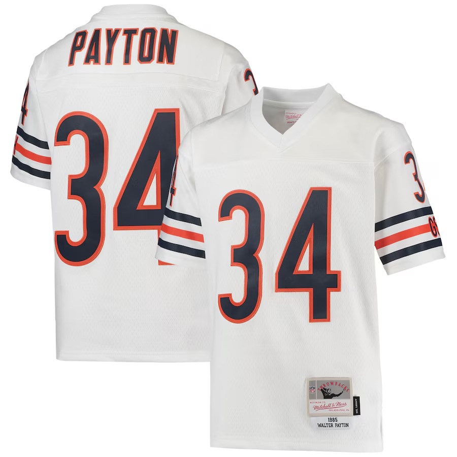 Youth Chicago Bears Walter Payton Mitchell & Ness White 1985 Retired Player Legacy Jersey - Ujersey