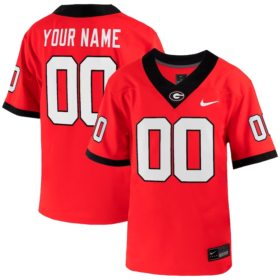 Georgia Bulldogs Nike Youth  Custom Football Game Jersey – Red - Ujersey