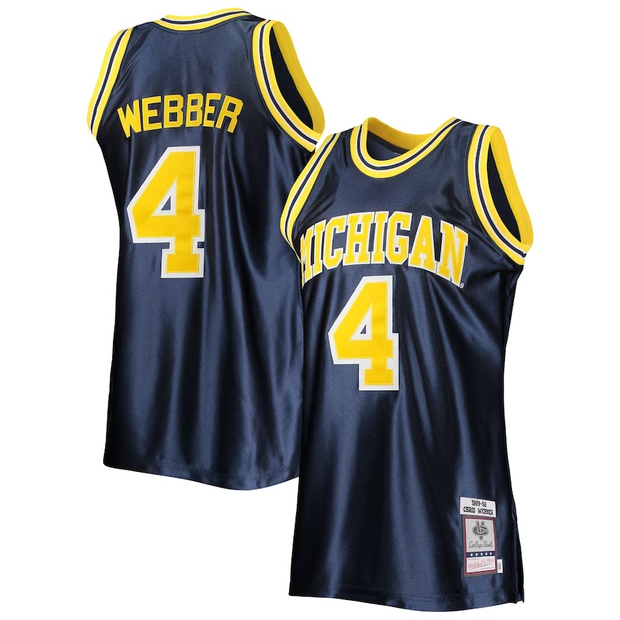 Chris Webber Michigan Wolverines Mitchell & Ness 1991/92 Authentic Throwback College Jersey - Navy - Ujersey
