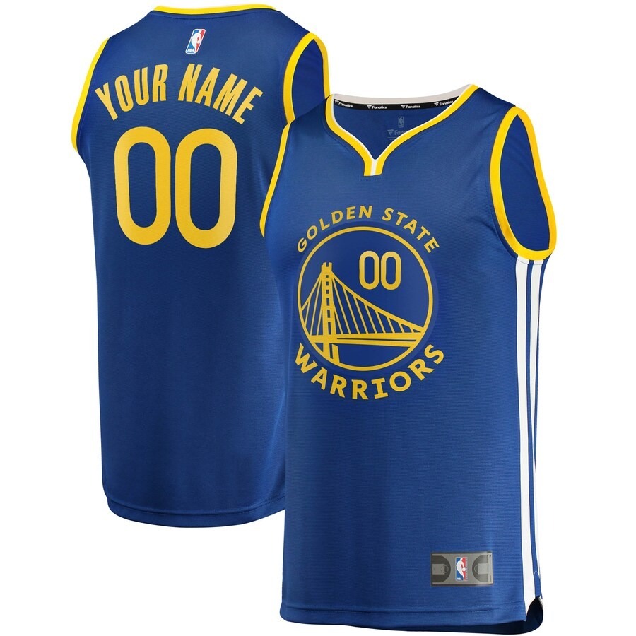 Men's Golden State Warriors Fanatics Royal Fast Break Custom Replica Jersey - Icon Edition - Ujersey