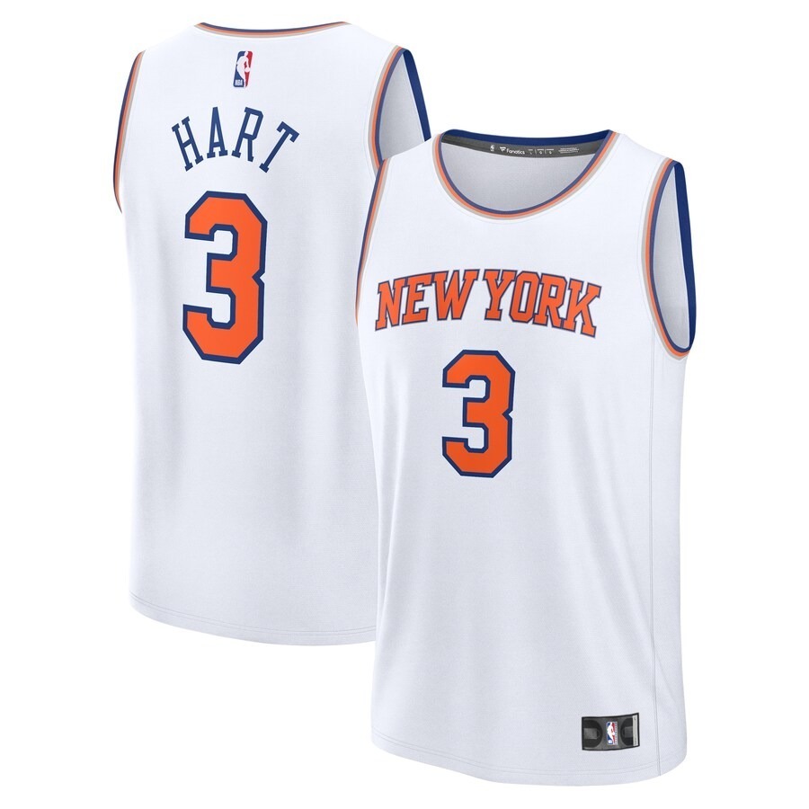 Men's New York Knicks Josh Hart Fanatics White Fast Break Replica Player Jersey - Association Edition - Ujersey