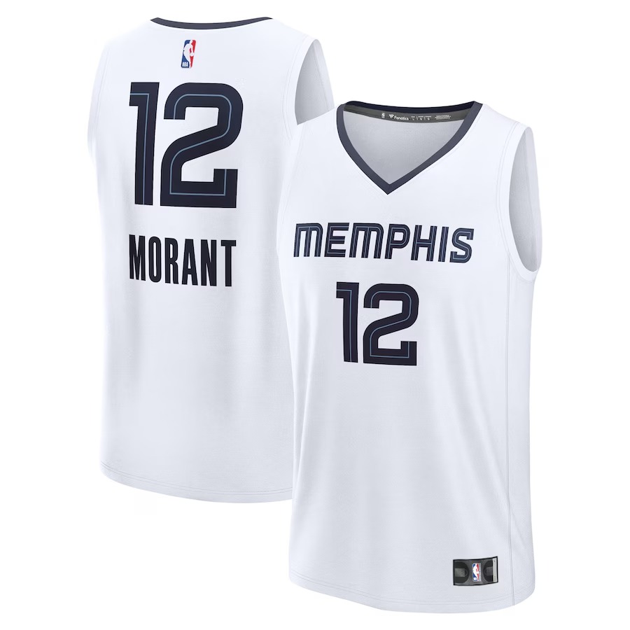 Men's Memphis Grizzlies Ja Morant Fanatics White Fast Break Replica Player Jersey - Association Edition - Ujersey