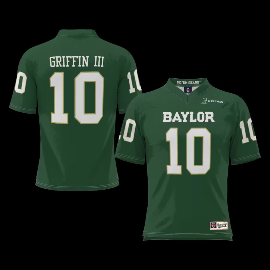 Men's GameDay Greats Robert Griffin III Green Baylor Bears Heisman Football Jersey - Ujersey