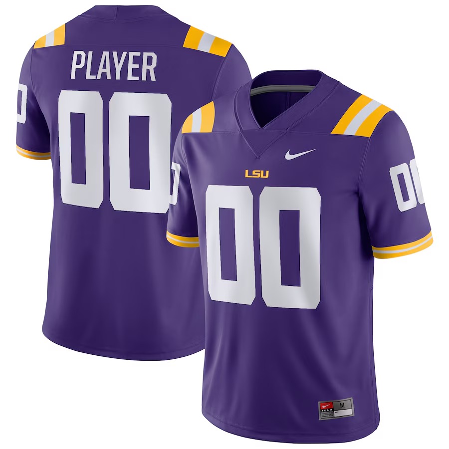 LSU Tigers Nike Pick-A-Player NIL Replica Football Jersey - Purple - Ujersey