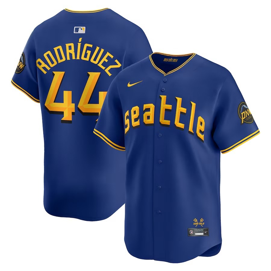 Men's Seattle Mariners Julio Rodriguez Nike Blue City Connect Limited Player Jersey - Ujersey