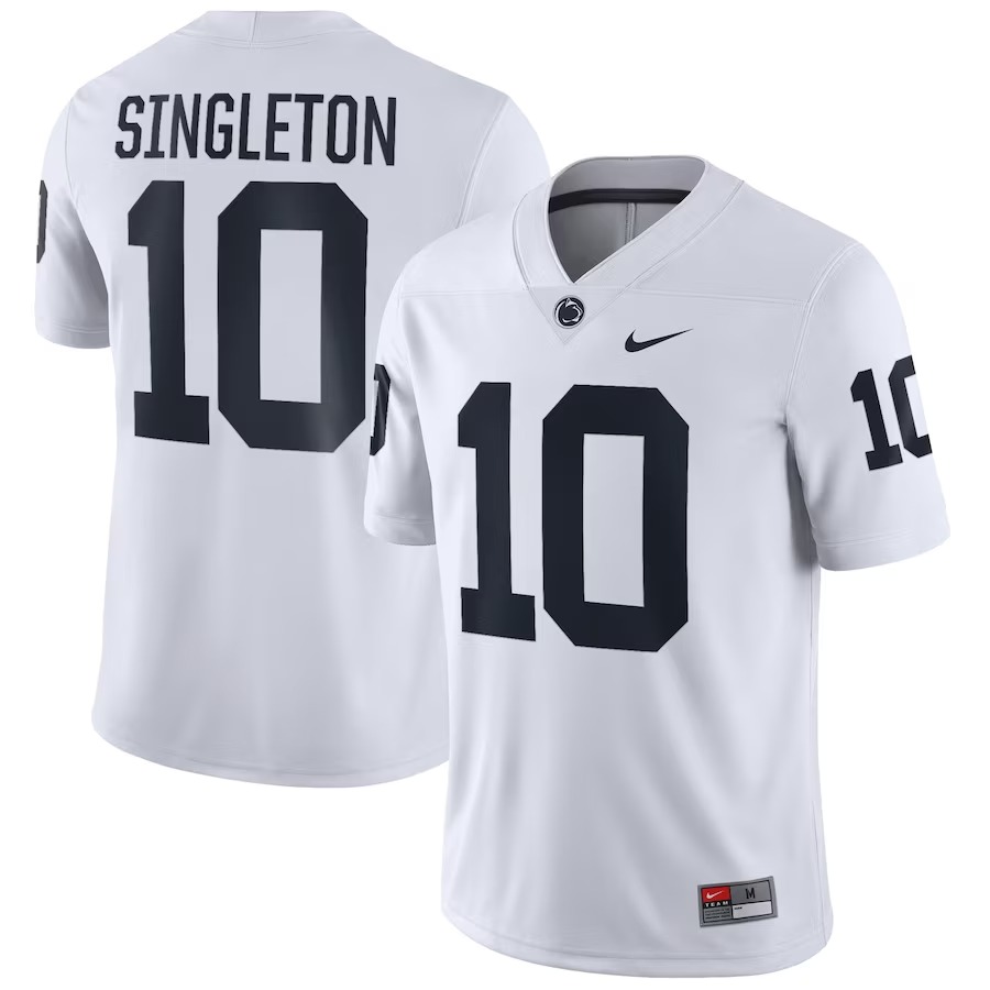 Nicholas Singleton Penn State Nittany Lions Nike NIL Replica Football Jersey - White - Ujersey
