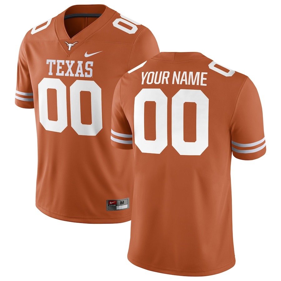 Texas Longhorns Nike Football Custom Game Jersey - Texas Orange - Ujersey