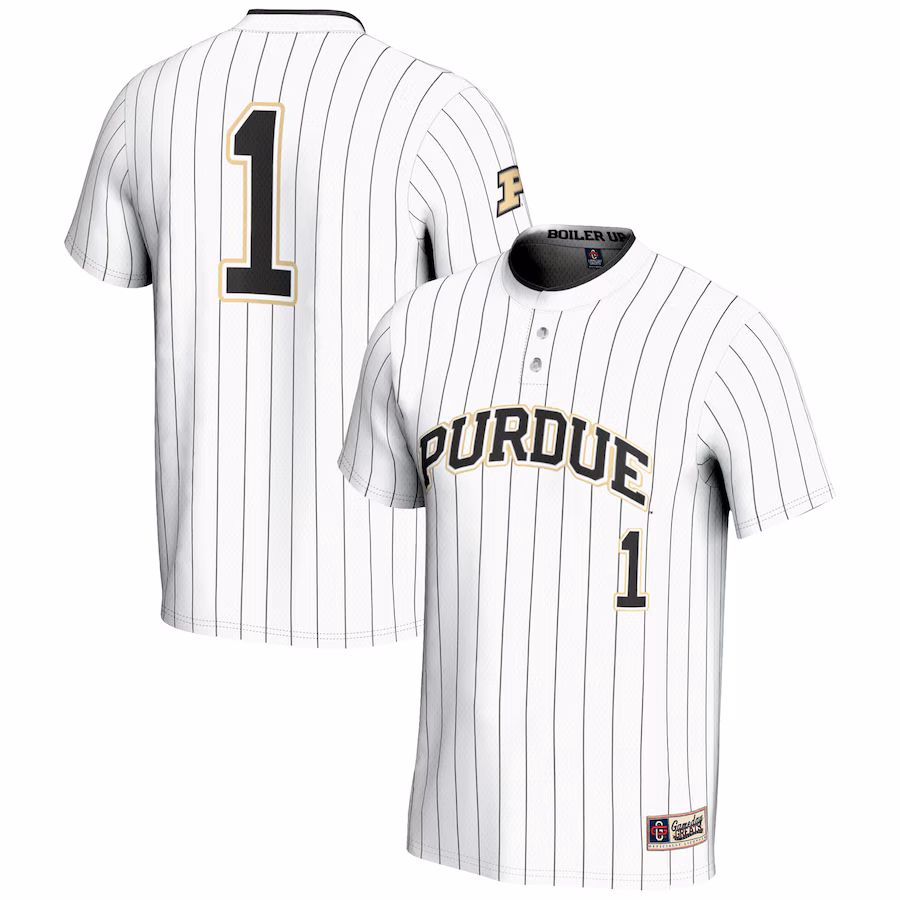GameDay Greats #1 White Purdue Boilermakers Lightweight Softball Jersey - Ujersey