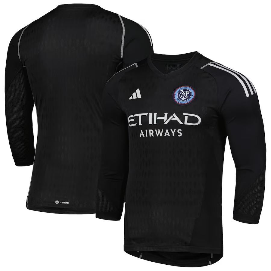 Men's New York City FC adidas Black 2023 Goalkeeper Long Sleeve Replica Jersey - Ujersey