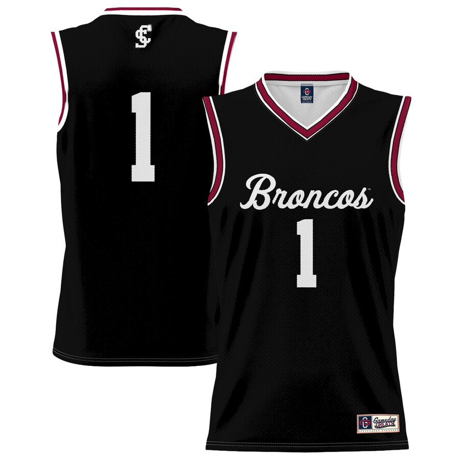Unisex GameDay Greats #1 Black Santa Clara Broncos Lightweight Collegiate Basketball Fashion Jersey - Ujersey