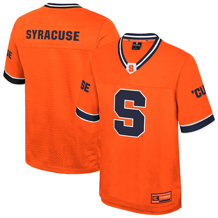 Men's Colosseum  Orange Syracuse Orange Nothing But The Hits Football Jersey - Ujersey