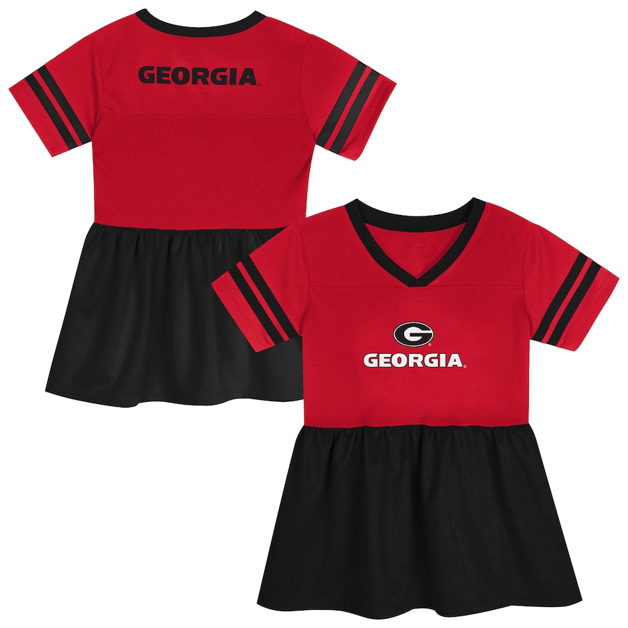 Girls Preschool Outerstuff Red/Black Georgia Bulldogs Stadium Lights Fashion Jersey Dress - Ujersey
