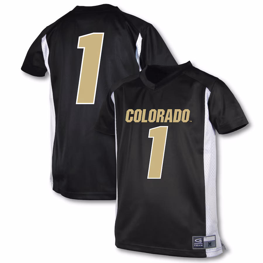 Youth Garb #1 Black Colorado Buffaloes Football Jersey - Ujersey