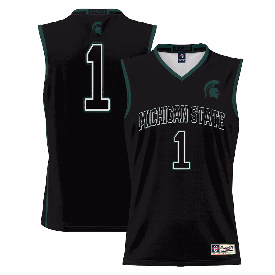 Male GameDay Greats #1  Black Michigan State Spartans  Lightweight Basketball Jersey - Ujersey