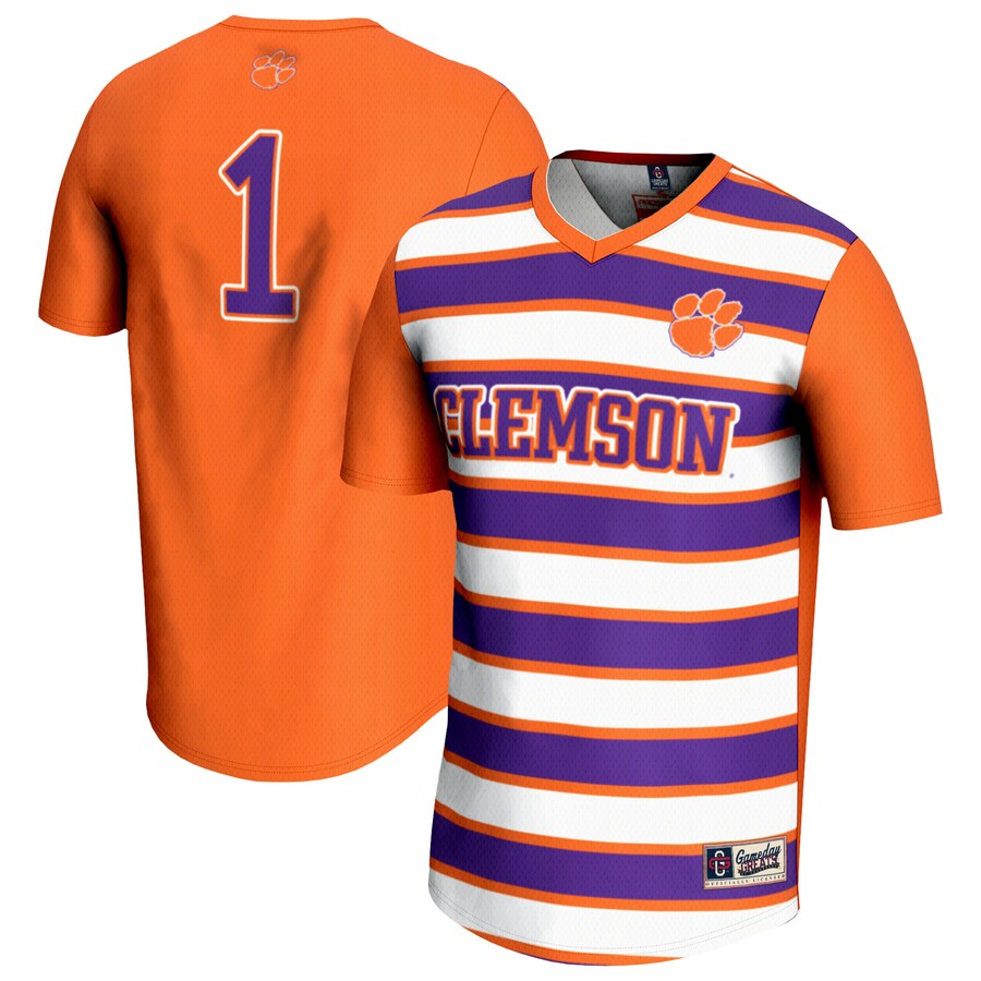 Unisex GameDay Greats #1 Orange Clemson Tigers Lightweight Soccer Fashion Jersey - Ujersey