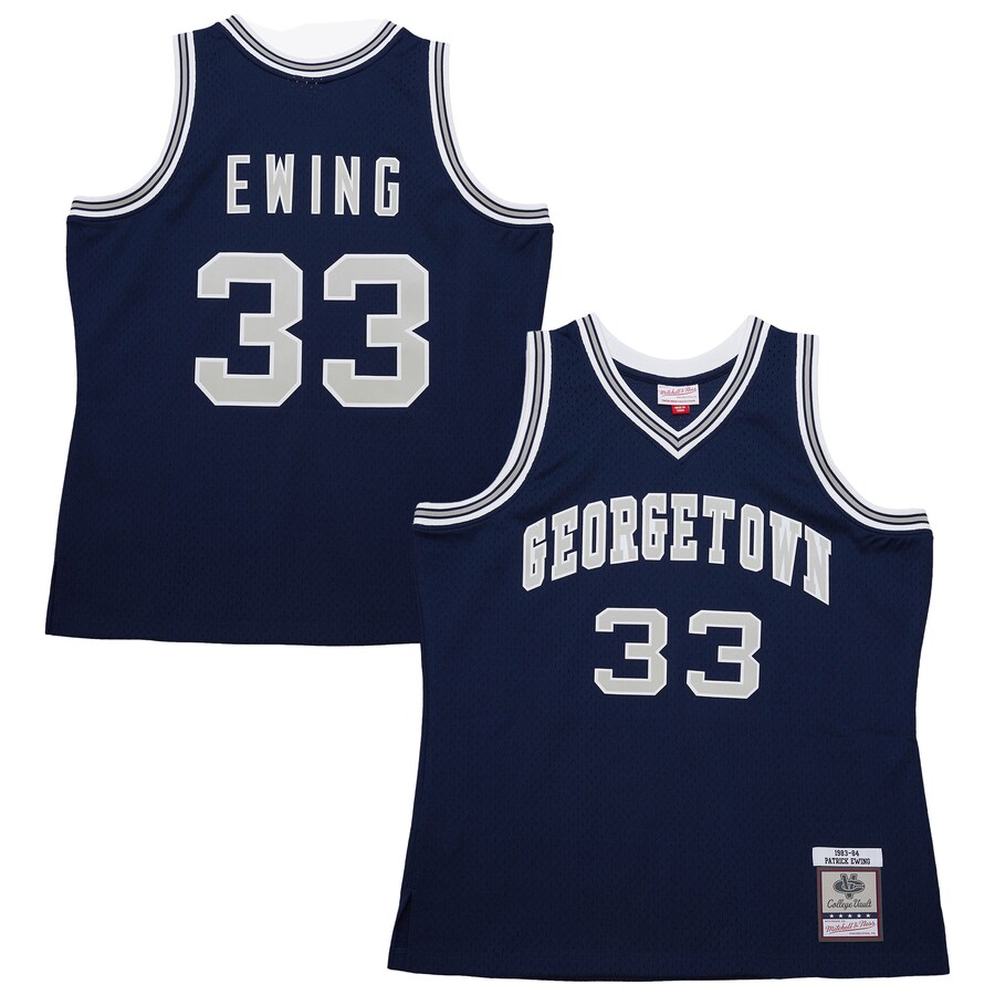 Men's Patrick Ewing Navy Georgetown Hoyas 1983/84 Jersey - Ujersey