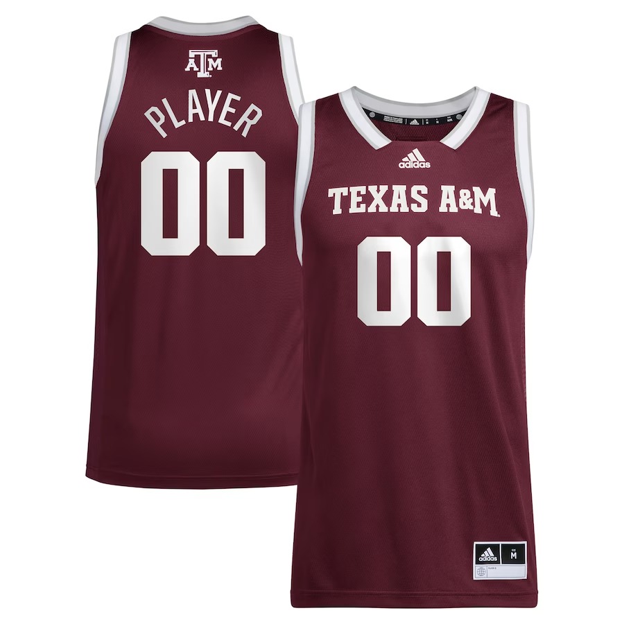Texas A&M Aggies adidas Unisex Pick-A-Player NIL Men's Basketball Jersey - Maroon - Ujersey