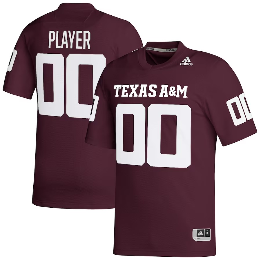 Texas A&M Aggies adidas Pick-A-Player NIL Replica Football Jersey - Maroon - Ujersey